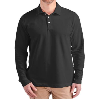 Cutter & Buck Advantage Tri-Blend Pique Mens Big and Tall Long Sleeve Polo Thumbnail