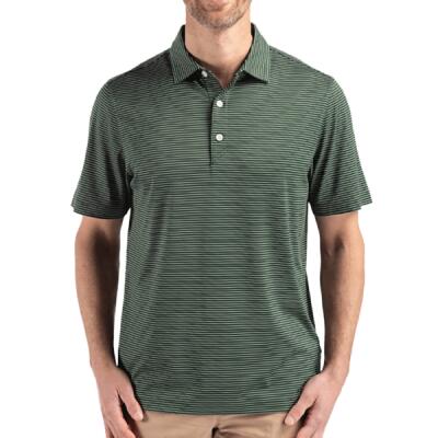 Cutter & Buck Forge Eco Fine Line Stripe Stretch  Recycled Mens Polo Thumbnail
